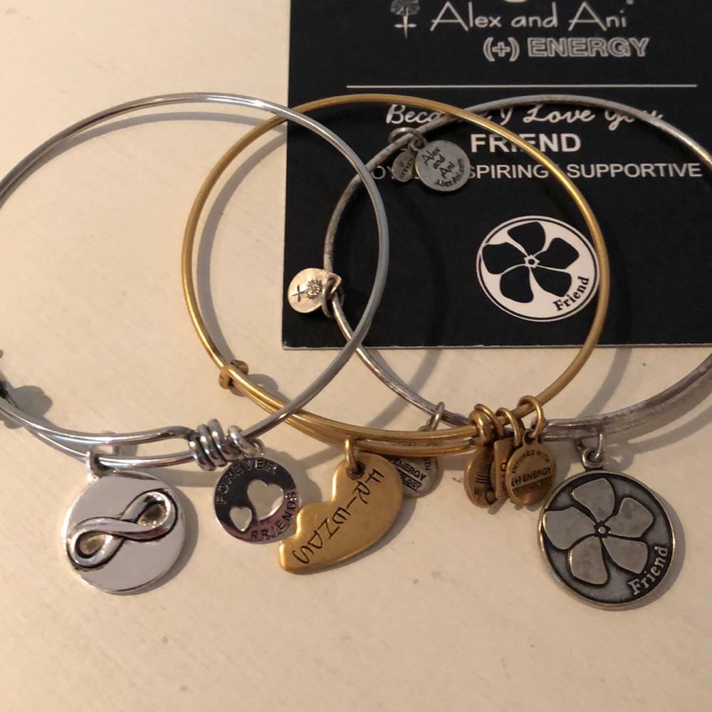 3 ALEX AND ANI BRACELTS: FOREVER FRIEND COLLECTION